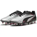 Puma KING PRO FG/AG Football Boots Unisex, Shoes, Silver/Black/Sun Struck, 42