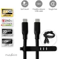 Nedis Silikon Ccgb64810bk10 Usb 3.2 Gen 2-kabel Usb-c M-usb-c M 8k@ 20 Gb/s Nikkelbelagt 1 M 240w 30hz