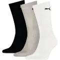 Puma Crew Sock (3-Pack) Men, Clothing, White/Grey/Black, 43-46