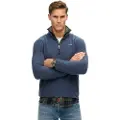 Superdry for man. M2014194A Fleece fleece blue (S), Casual, Polyester