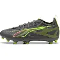 Puma ULTRA 5 PRO FG/AG Football Boots Youth, Shoes, Matte Aged Silver/Yellow Alert/Sun Struck, 32.5