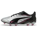 Puma KING PRO FG/AG Football Boots Unisex, Shoes, Silver/Black/Sun Struck, 48