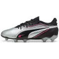 Puma KING MATCH FG/AG Football Boots Youth, Shoes, Silver/Black/Sun Struck, 37