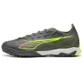 Puma ULTRA 5 MATCH TT Football Boots Unisex, Shoes, Matte Aged Silver/Yellow Alert/Aged Silver, 44.5