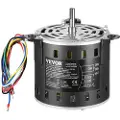 Vevor 1/3 hk viftemotor for ovn, 220 V 1,95 ampere, 1250 o/min, 3 hastigheter, 10 mm akseldiameter, 20 mm aksellengde, rotasjon mot uret fra akselenden, inkluderer CBB60 15 μF/450 V kondensator