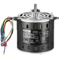 Vevor 1/2 hk viftemotor for ovn, 220 V 2,6 ampere, 1300 o/min, 3 hastigheter, 10 mm akseldiameter, 20 mm aksellengde, rotasjon mot urskive fra akselenden, inkluderer CBB60 15 μF/450 V kondensator