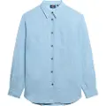 Superdry Casual Linen Boyfriend Skjorte Med Lange Ermer