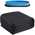 Vevor oval bassengmatte, 15 x 30 fot bassengmatte for overjordiske svømmebassenger, ekstra tykk bassengmatte, forhindrer punkteringer, underlag av resirkulert geotekstilmateriale, forlenger levetiden