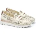 Pikolinos for woman. W4R-6518C1 Cantabria leather moccasins W4R white, beige (39), Flat, None, Casual
