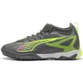Puma ULTRA 5 MATCH TT Mid Football Boots Youth, Shoes, Matte Aged Silver/Yellow Alert/Aged Silver, 38