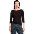 G-Star for woman. D25065-9297-6484 Slim fit low back top with 3/4 sleeves black (S), Casual, Lyocell
