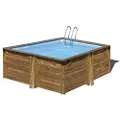 Gre Square wood pool 305 x 305 x 119 cm - Model Carra