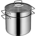 WMF 0724919990, 7 l, Rustfritt stål, Rustfritt stål, Keramisk, Gass, Halogen, Induksjon, Forseglet Plate, Rustfritt stål, Rustfritt stål