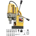 Vevor magnetisk drill, 1400 W motor 1,6 tommer borediameter, 2810 lbf bærbar elektrisk magnetborepresse, med 11 kjernebor, 800 o/min hastighet, boremaskin for metalloverflater, hjemmeforbedringsindust