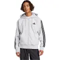 Adidas Essentials 3 Stripes Fleece Genser Med Hel Glidelås