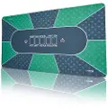 Vevor pokerbordplate, 70 x 35 tommers pokermatte for bord, sammenleggbar pokerbordplate for 6–8 spillere med bæreveske, sammenleggbar pokerbordplate for pokerspill, pokerrom, rektangulær, grønn