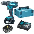 Makita DDF482RTJ 18V LI-ION Kompakt Boremaskine - inkl. 2 x 5Ah batterier, oplader, MAKPAC Box