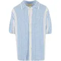 Another Cotton Lab Oversized Mesh Knit Summer Skjorte blå