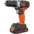 Black & Decker SVART &amp DECKER | Batteridrevet boremaskin | BCD001C2-QW | 18 V | 2x1,5 Ah | Litium