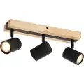 QAZQA Smart takspotlight svart med tre 3 lys, roterbar og vippbar inkl. Wifi GU10 50mm - Jeana