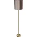 QAZQA Gulvlampe messing med fløyelsskjerm taupe 50 cm - Simplo