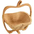 Maximex Sammenleggbar fruktkurv, Ø 22,5 x 30 cm, bambus