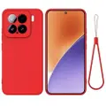 Mtp Products Xiaomi 15 Flytende silikon-deksel med håndstropp - rød