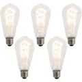 LUEDD Sett med 5 E27 LED spiralfilamentpærer ST64 5W 400 lm 2200K