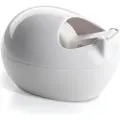 Scotch by Karim Rashid - Dispenser med kontortape - skrivebord - 19 mm x 7.5 m - hvit dispenser, usynlig