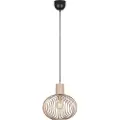 TRIO Moderne pendellampe i metall, svart med beige 33 cm – Gila
