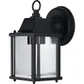 Ledvance ENDURA CLASSIC - Vegglampe - 1 sokkel - E27 - firkantet lykt - svart, blank