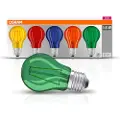 Osram LED-pære E27 2W Fargede 5-pakning