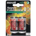 Maxell R20/D sink-karbonbatterier - 2 stk.