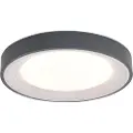 QAZQA Moderne taklampe grå med hvit 38 cm inkl. LED dimbar RGB - Kanton