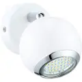 Eglo Bimeda - Lyskaster - LED-lyspære - GU10 - 3 W (ekvivalent 23 W) - klasse A+ - varmt hvitt lys - 3000 K - hvit, krom