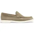 Hugo Boss for man. 50543083 Sienne green leather loafers (40), Flat, None, Casual