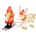 Konstsmide Julenisse med reinsdyr, Juledekorasjon 40 LED