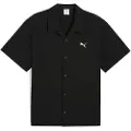 Puma WARDROBE Essentials Seersucker Relaxed Shirt Men, Clothing, Black, S