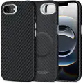 TechProtection iPhone 16e Tech-Protect Ion Carbon Plast-deksel - MagSafe-kompatibel - Svart / sølv