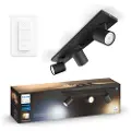 Philips Hue Runner Triple Spotlight - Svart - Med Dimmebryter