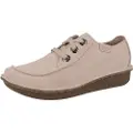 Clarks for woman. 26182263 Funny Dream pink shoes (41), Leather, Flat, Laces, Casual