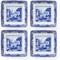 Spode SpodeFirkantede tallerkener Blue Italian 7,5 cm, 4-pk.BlåSkålerFra Homeroom