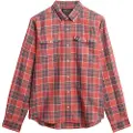 Superdry Merchant Linen Check Skjorte Med Lange Ermer