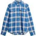 Superdry Merchant Linen Check Skjorte Med Lange Ermer