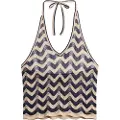 Superdry Zigzag Plunge Halter T-skjorte