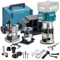 Makita RT001GZ13 Batteridrevet fres, XGT, 6- 8mm, 10.000 - 31.000 r/min, AWS, XPT, + Feste for forsenking, + Feste for kantfresing, Makpac Nr4, Uten batterier og lader!