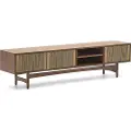 Kave Home Kave HomeElan Tv skap 3 dører finér og massiv valnøtt og snor 200 x 50 cm Fsc 100% FscBrunTV-benker & mediebenkerFra Homeroom