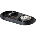 QAZQA Avrundet innfelt spotlampe sort GU10 70 mm 2-lys - Hubs