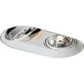 QAZQA Rund innfelt spot hvit GU10 70 mm 2-lys - Hubs