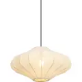 QAZQA Japandi Pendellampe Beige med Stoffskjerm 50cm - Plu